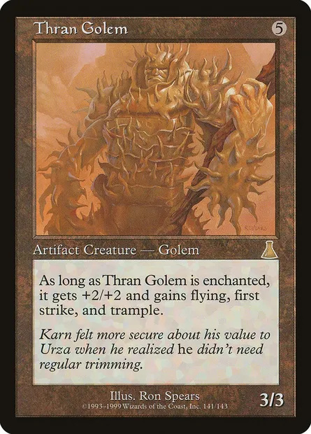 Thran Golem, Magic card UDS 141 — Urza's Destiny set