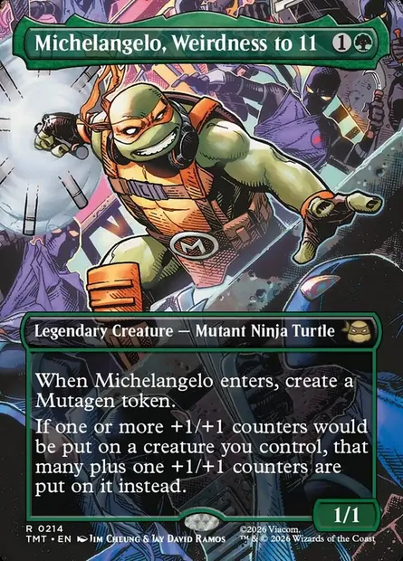 Michelangelo, Weirdness to 11, Magic card TMT 214 — Teenage Mutant Ninja Turtles set
