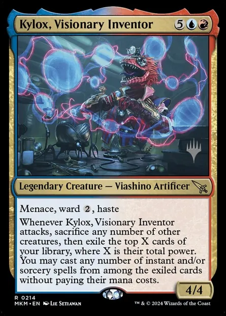 Kylox, Visionary Inventor, Magic card PMKM 214p — Murders at Karlov Manor Promos set