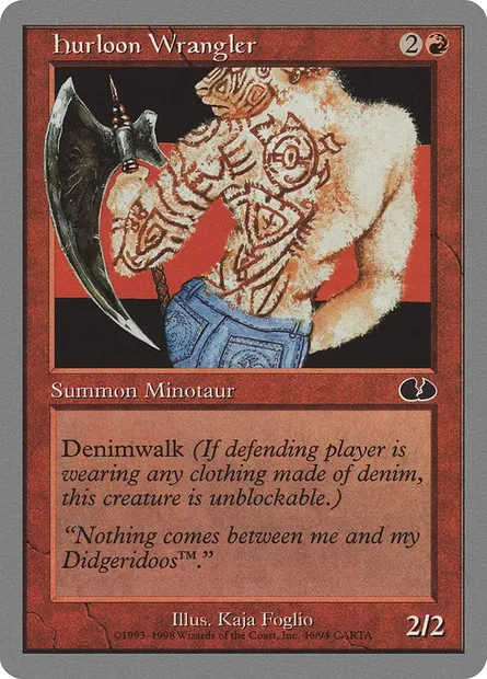 Hurloon Wrangler, carte Magic UGL 46 — extension Unglued