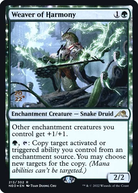 Weaver of Harmony, Magic card PNEO 213s — Kamigawa: Neon Dynasty Promos set