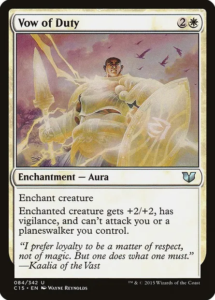Vow of Duty, Magic card C15 84 — Commander 2015 set