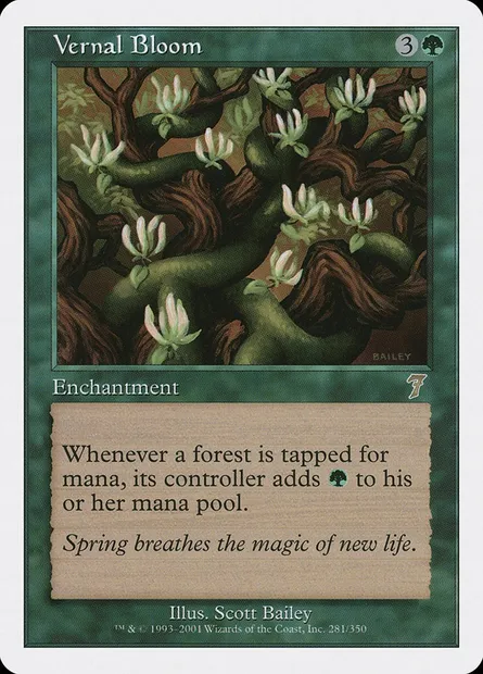 Vernal Bloom, Magic card 7ED 281 — Seventh Edition set