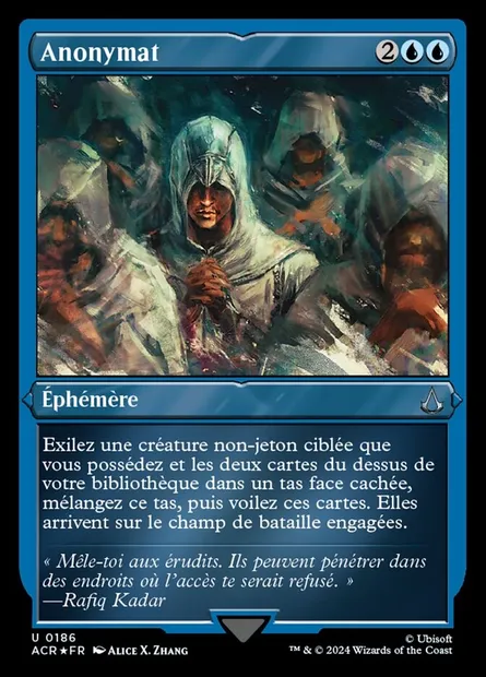Anonymat, carte Magic ACR 186 — extension Assassin's Creed
