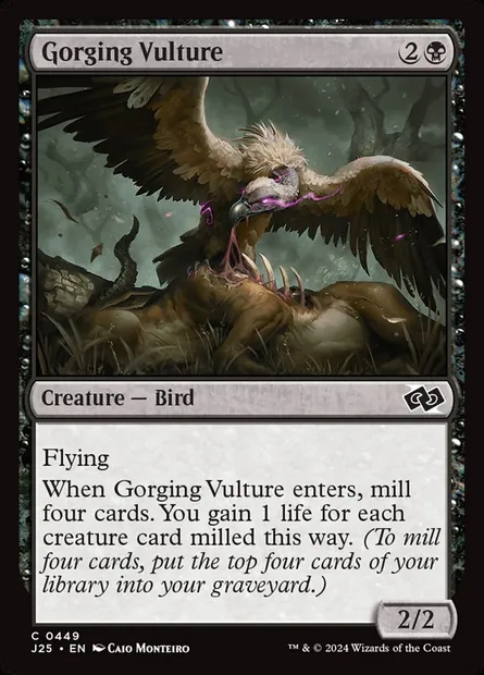 Gorging Vulture, Magic card J25 449 — Foundations Jumpstart set