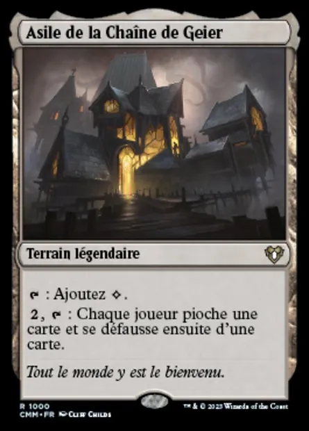 Asile de la Chaîne de Geier, carte Magic CMM 1000 — extension Commander Masters