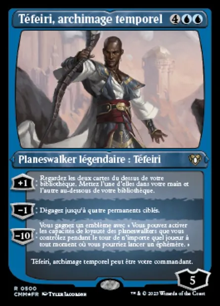 Téfeiri, archimage temporel, carte Magic CMM 500 — extension Commander Masters