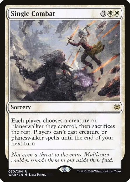 Single Combat, Magic card WAR 30 — War of the Spark set