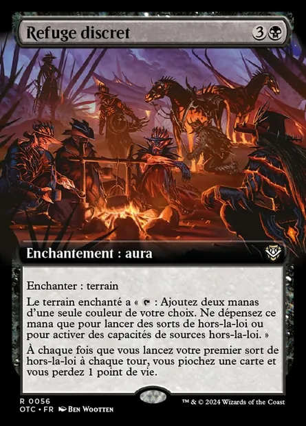 Refuge discret, carte Magic OTC 56 — extension Outlaws of Thunder Junction Commander