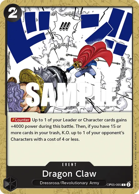 Dragon Claw, carte One Piece OP05-095 — extension AWAKENING OF THE NEW ERA