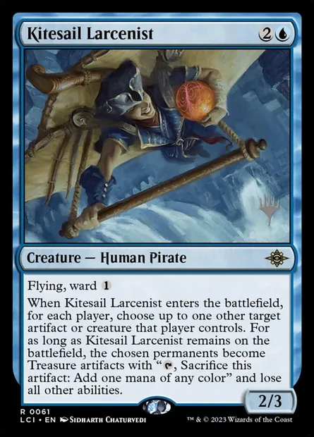 Kitesail Larcenist, Magic card PLCI 61p — The Lost Caverns of Ixalan Promos set