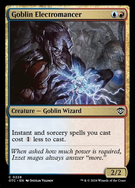Goblin Electromancer, Magic card OTC 228 — Outlaws of Thunder Junction Commander set