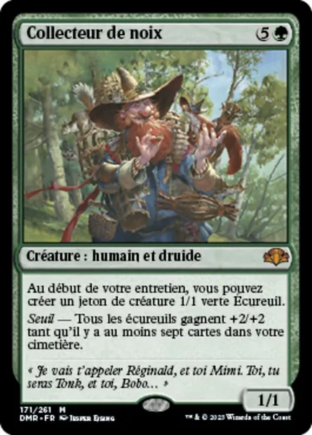 Collecteur de noix, carte Magic DMR 171 — extension Dominaria Remastered