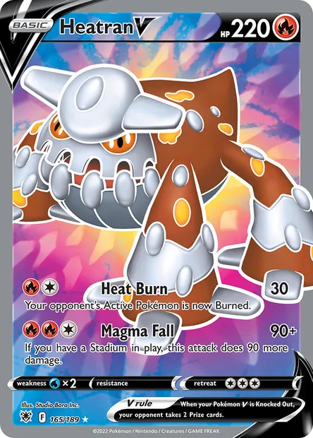 Heatran V, Pokémon card ASR 165 — Astral Radiance set