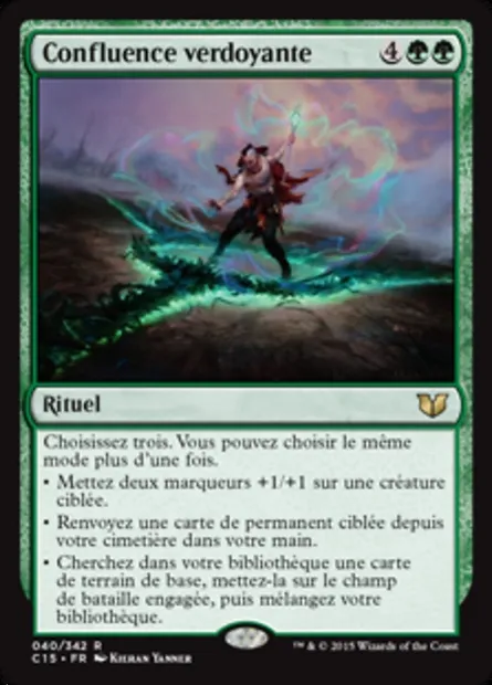 Confluence verdoyante, carte Magic C15 40 — extension Commander 2015