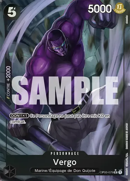 Vergo, carte One Piece OP03-079 — extension PILLARS OF STRENGTH