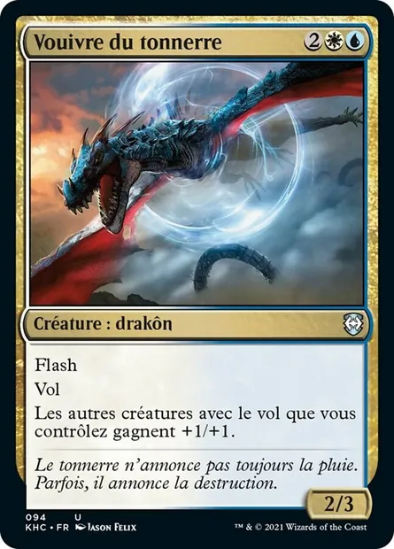 Vouivre du tonnerre, carte Magic KHC 94 — extension Kaldheim Commander