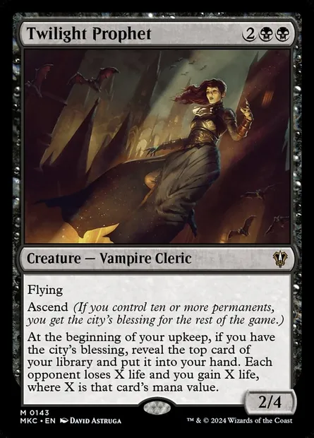 Twilight Prophet, Magic card MKC 143 — Murders at Karlov Manor Commander set