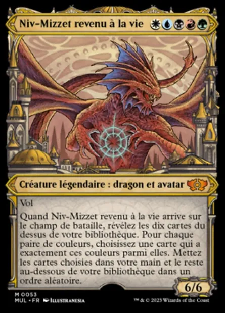Niv-Mizzet revenu à la vie, carte Magic MUL 53 — extension Multiverse Legends