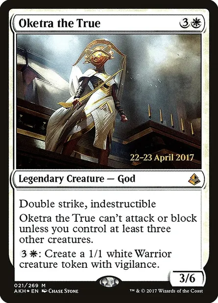 Oketra the True, Magic card PAKH 21s — Amonkhet Promos set