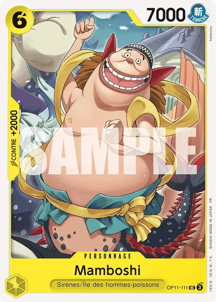 Mamboshi, carte One Piece OP11-111 — extension DES POINGS VIFS COMME L'ÉCLAIR