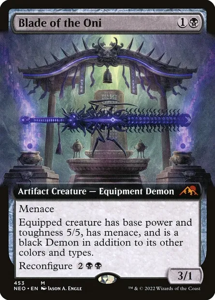 Blade of the Oni, Magic card NEO 453 — Kamigawa: Neon Dynasty set