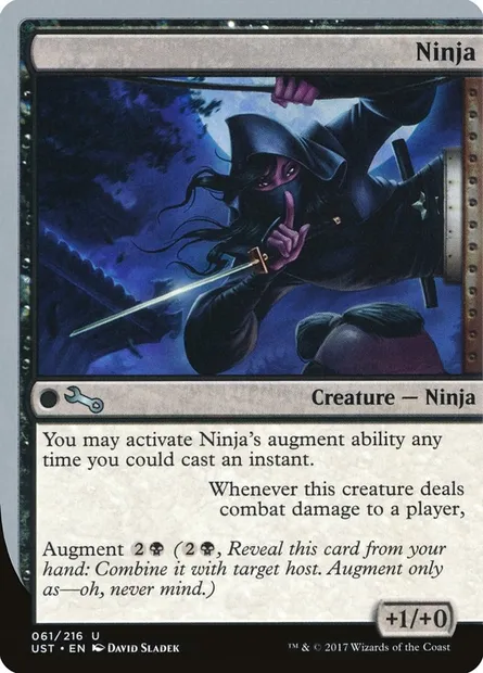 Ninja, carte Magic UST 61 — extension Unstable