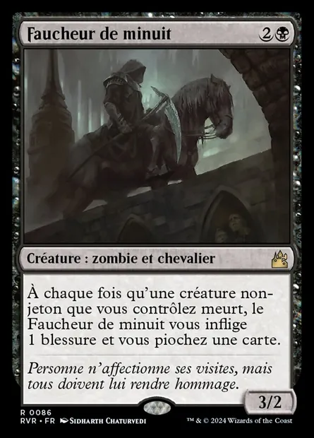Faucheur de minuit, carte Magic RVR 86 — extension Ravnica Remastered