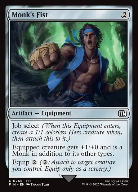 Monk's Fist, Magic card FIN 265 — Final Fantasy set