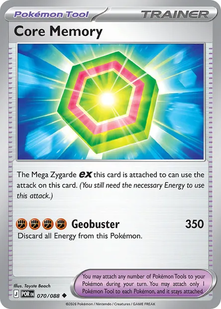 Core Memory, Pokémon card POR 070 — Perfect Order set