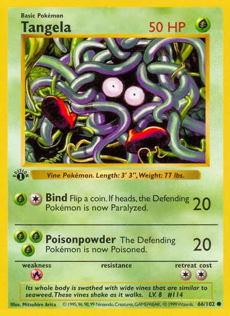 Tangela, Pokémon card BS 66 — Base Set set