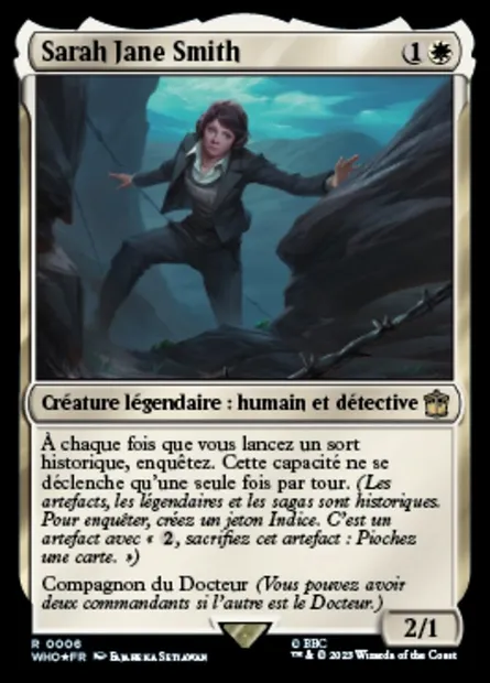 Sarah Jane Smith, carte Magic WHO 6 — extension Doctor Who