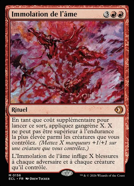Immolation de l'âme, carte Magic ECL 156 — extension Lorwyn Eclipsed