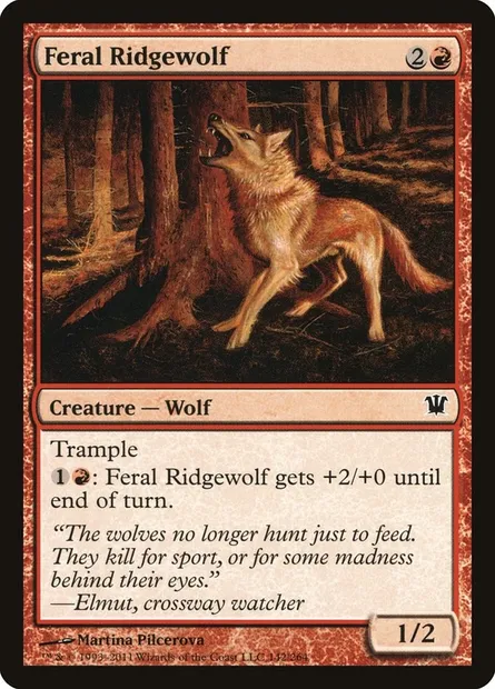 Feral Ridgewolf, Magic card ISD 142 — Innistrad set
