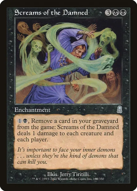 Cris des damnés, carte Magic ODY 160 — extension Odyssée