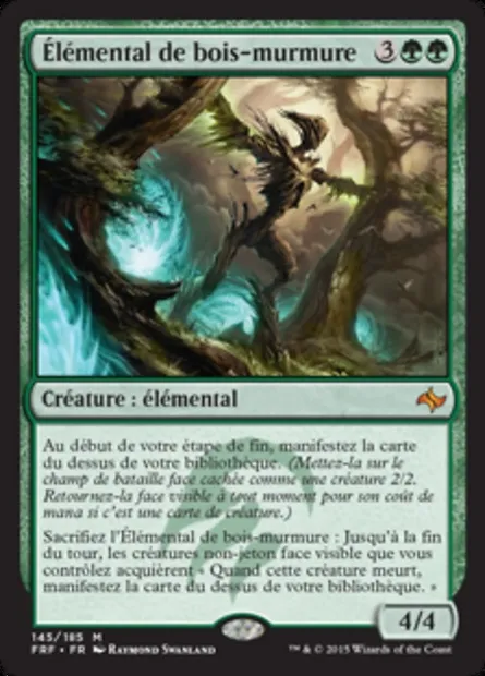 Élémental de bois-murmure, carte Magic FRF 145 — extension Destin reforgé