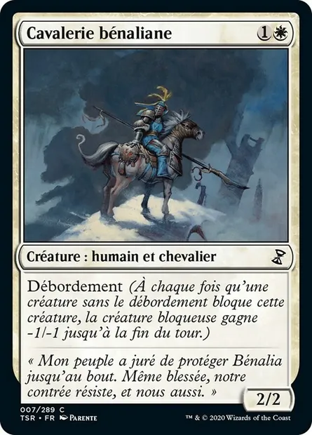 Cavalerie bénaliane, carte Magic TSR 7 — extension Spirale Temporelle Remastered