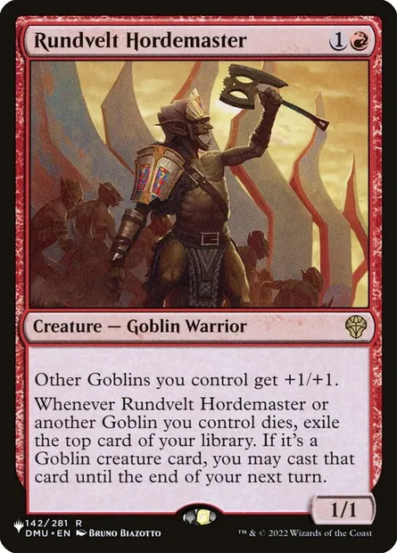 Rundvelt Hordemaster, Magic card PLST DMU-142 — The List set