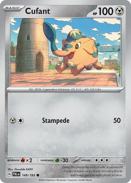 Cufant, Pokémon card PAL 149 — Paldea Evolved set