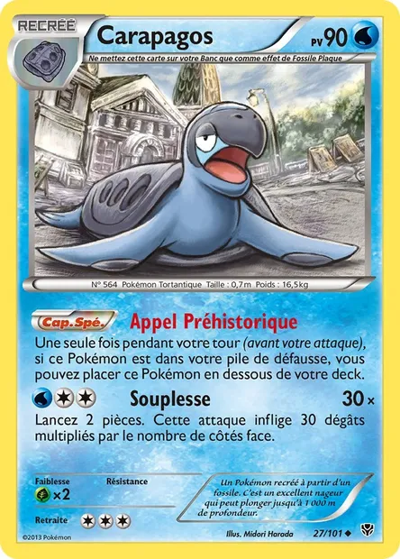 Carapagos, carte Pokémon PLB 27 — extension Explosion Plasma