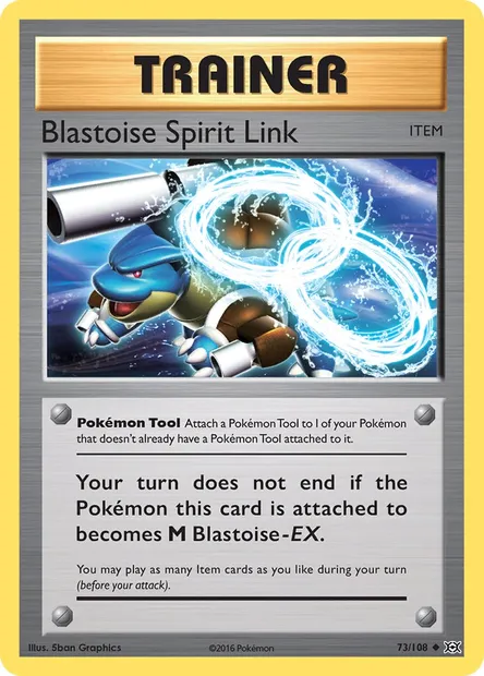 Blastoise Spirit Link, Pokémon card EVO 73 — Evolutions set