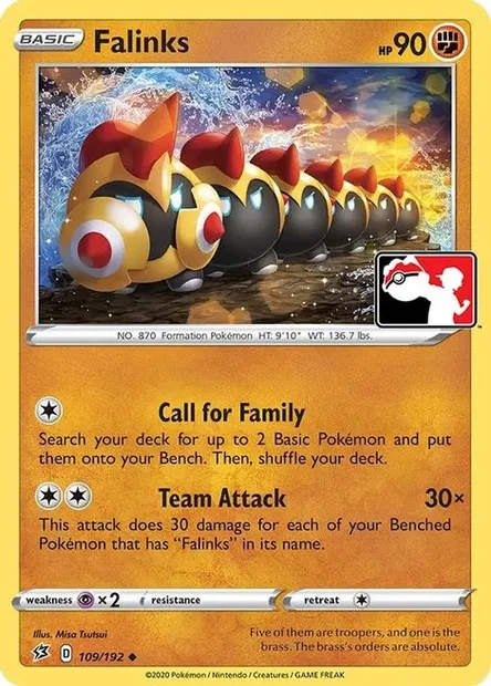 Falinks, Pokémon card PPS 109-2 — Play! Pokémon Prize Pack Series set