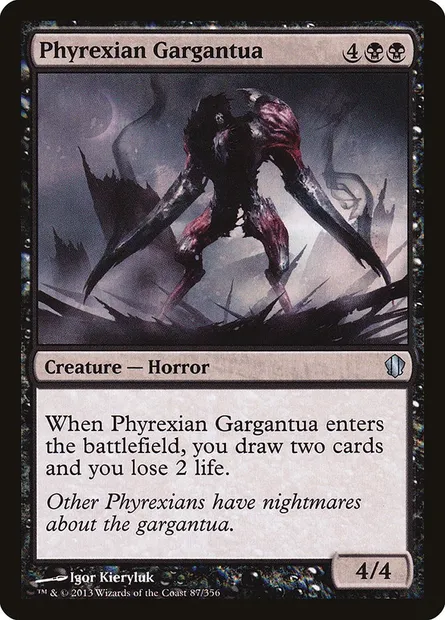 Phyrexian Gargantua, Magic card C13 87 — Commander 2013 set