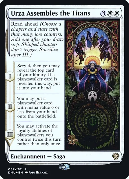 Urza Assembles the Titans, Magic card PDMU 37s — Dominaria United Promos set
