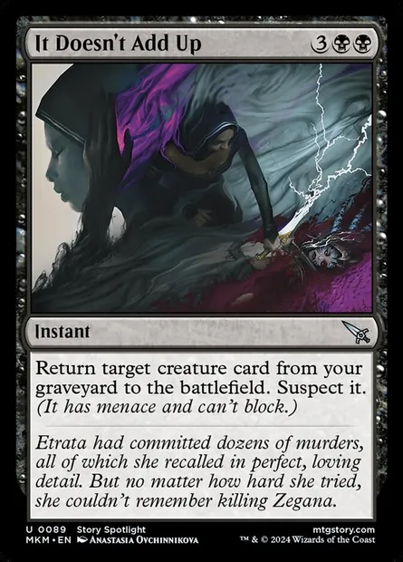It Doesn't Add Up, Magic card MKM 89 — Murders at Karlov Manor set