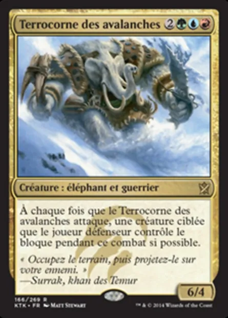 Terrocorne des avalanches, carte Magic KTK 166 — extension Les Khans de Tarkir