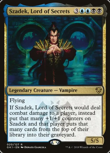 Szadek, Lord of Secrets, Magic card GK1 20 — GRN Guild Kit set