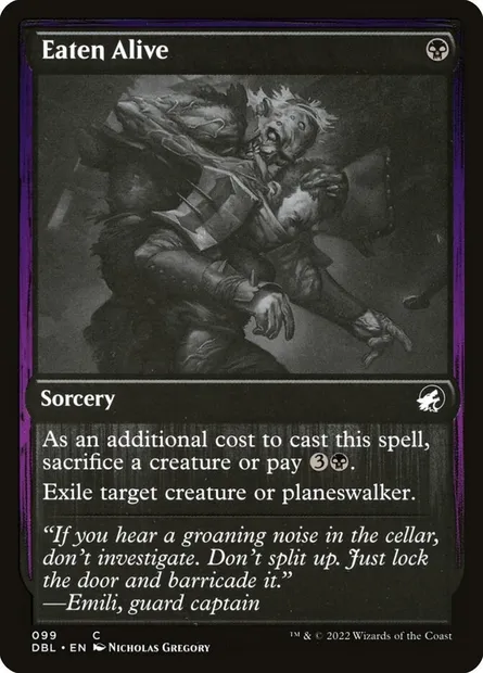 Dévoré vivant, carte Magic DBL 99 — extension Innistrad : Double Programme