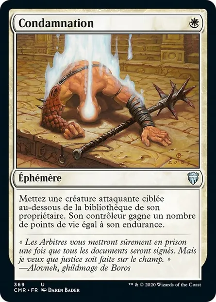 Condamnation, carte Magic CMR 369 — extension Commander Legends