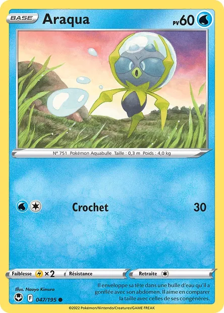 Araqua, carte Pokémon SIT 047 — extension Tempête Argentée